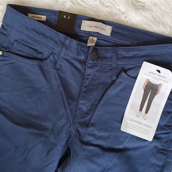 CALVIN KLEIN Dark Denim Ankle Skinny Jeans - Picture 3 of 7